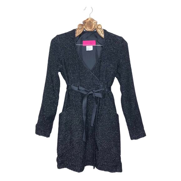 Christian Lacroix Paris Vintage Blazer Wrap Dress Tinsel Sparkle Metallic FR40